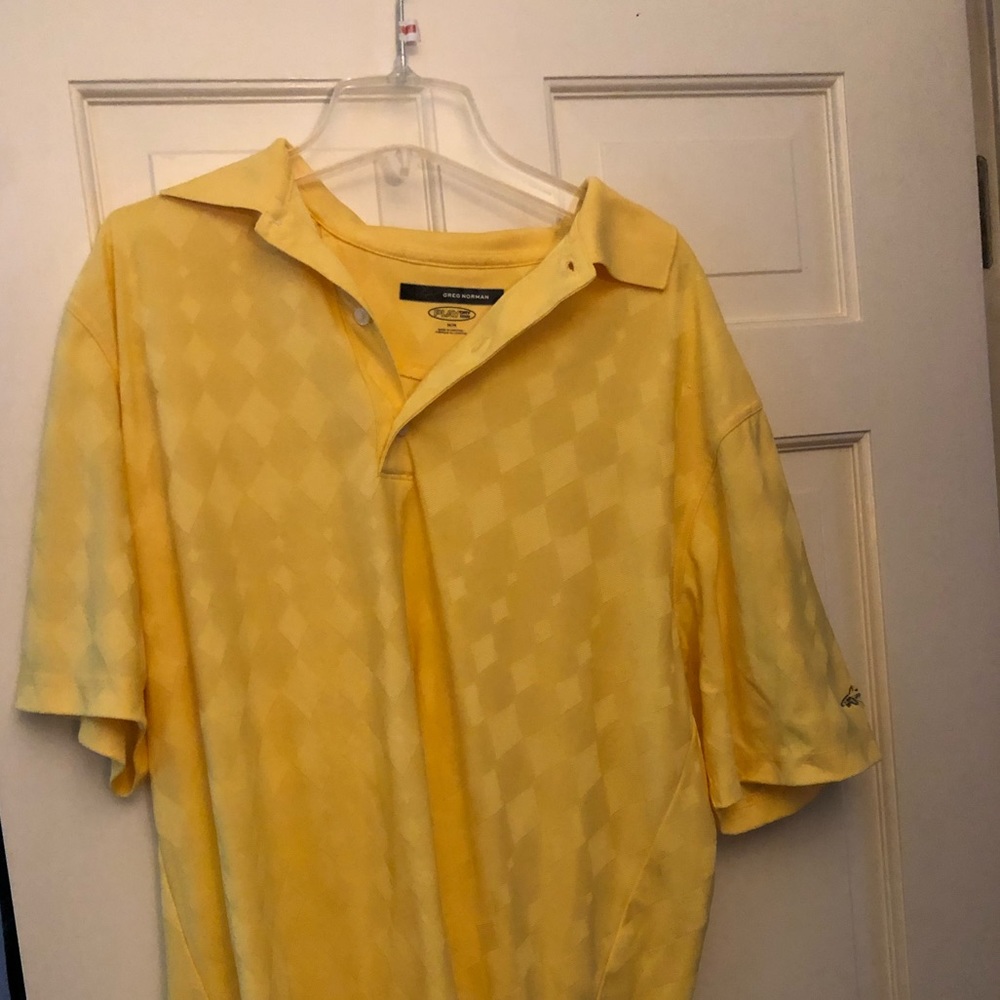 Greg Norman Medium Gold Golf Shirt